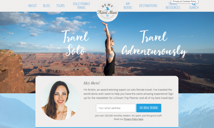 travel muse web design