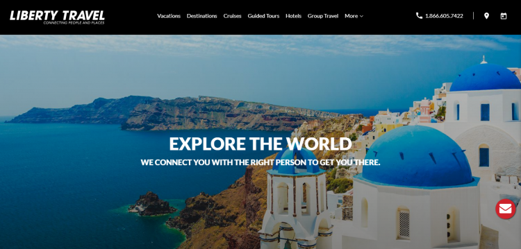 liberty travel web design