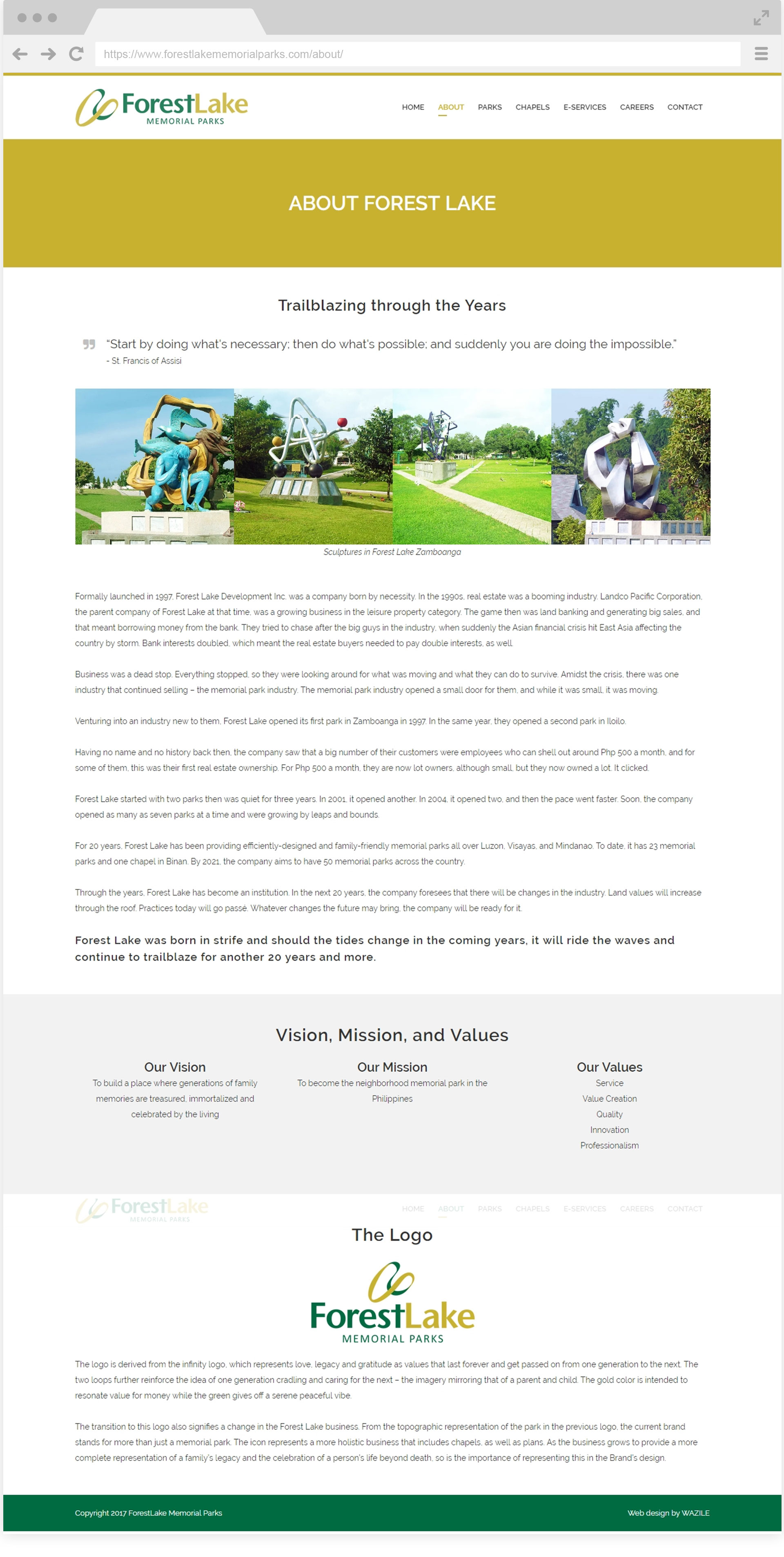 Forest Lake Memorial Parks About