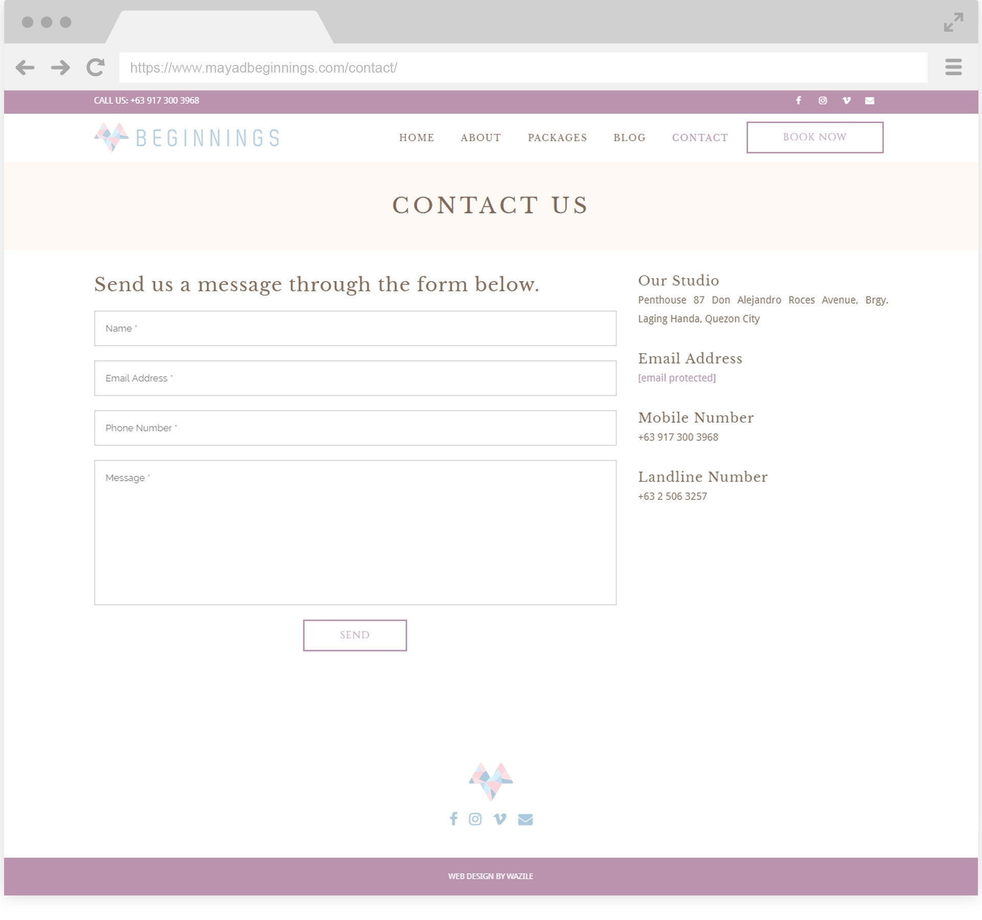 Mayad Beginnings Contact