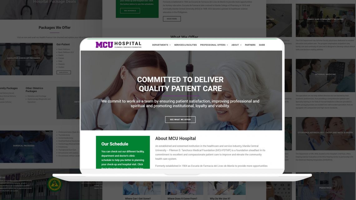 MCU Hospital Website