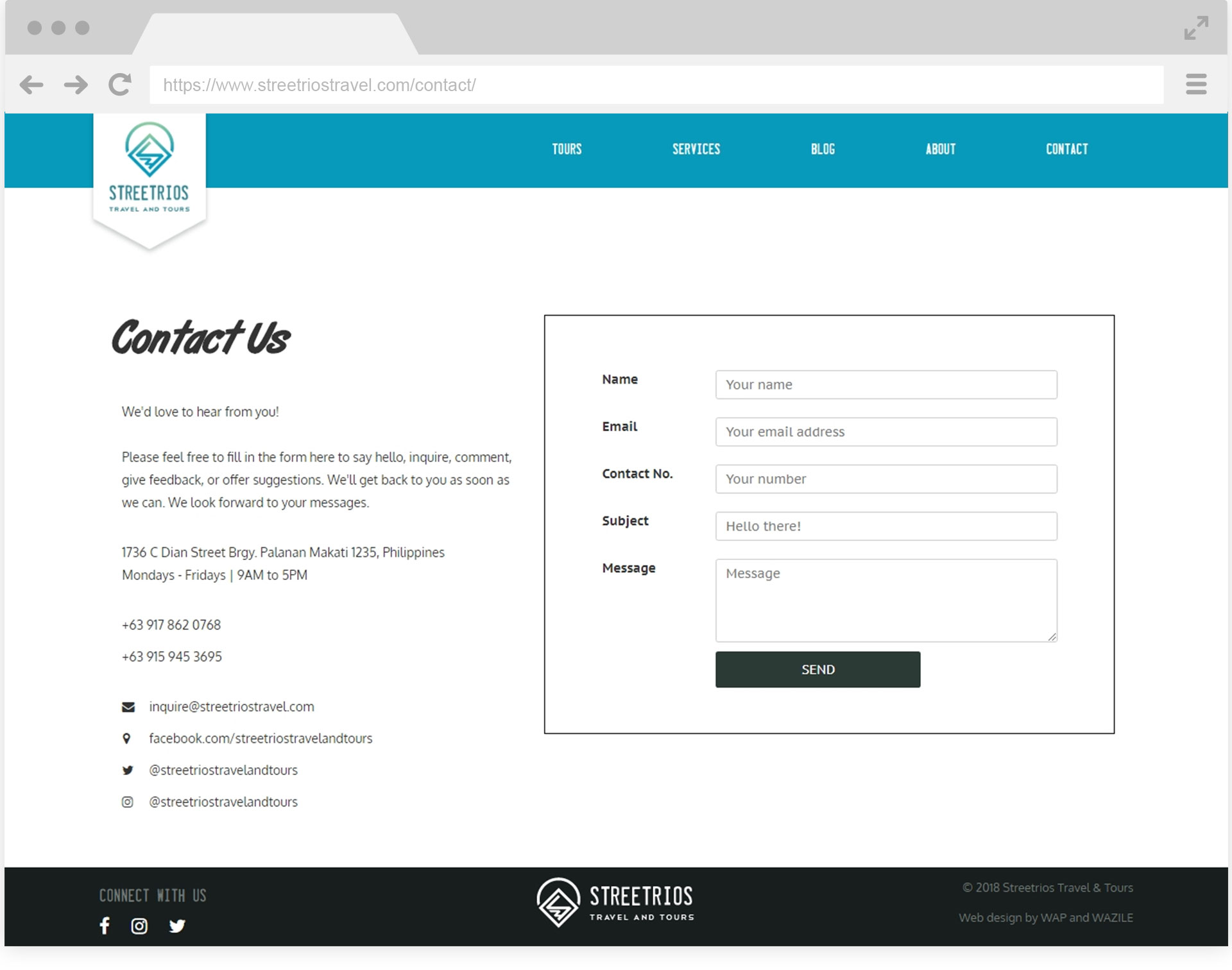 Streetrios Travel Contact