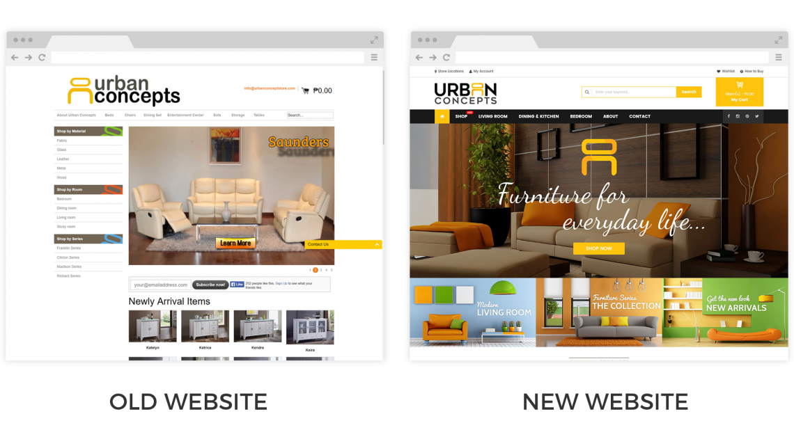 Urban Concepts Website Old New