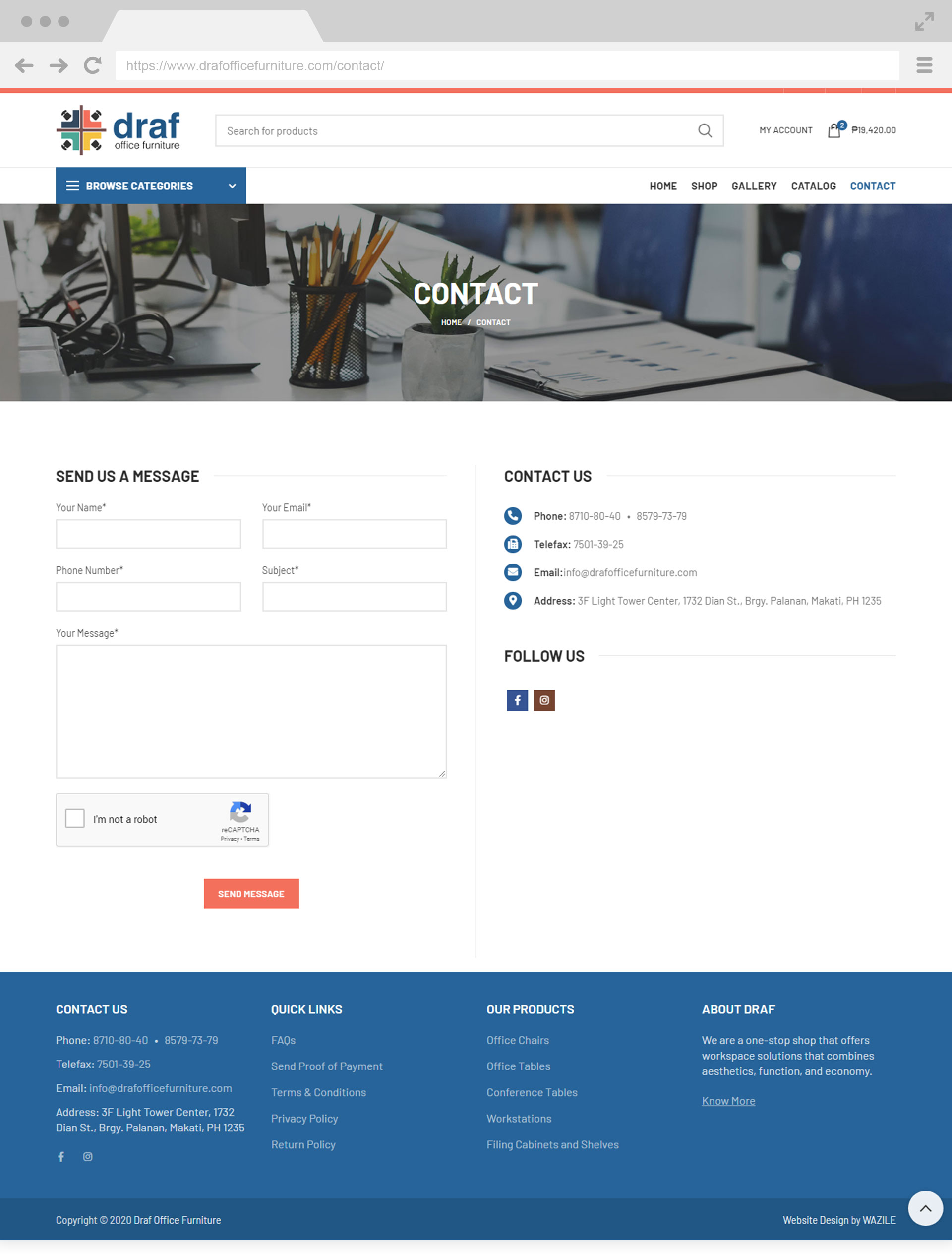 Draf Office Furniture Contact