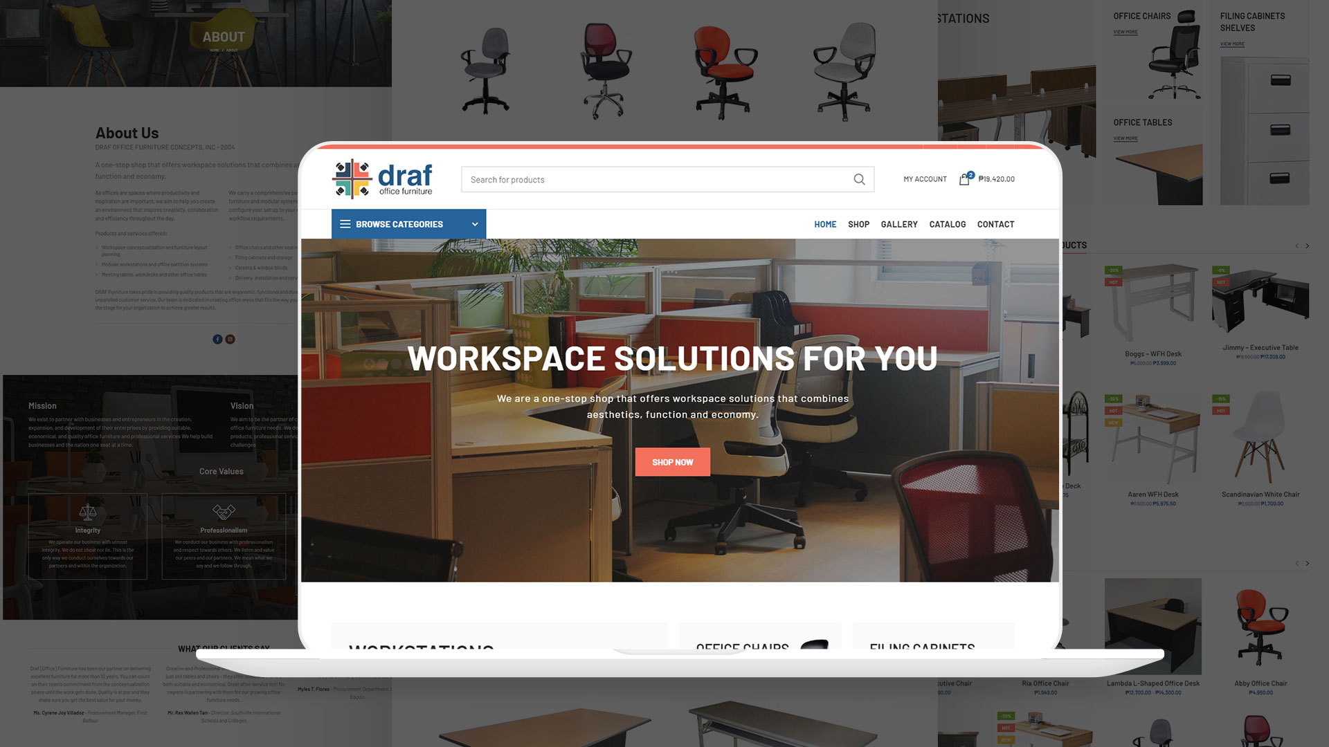 Draf Office Furniture Website